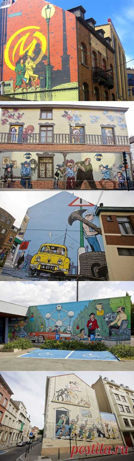 ФотоТелеграф » Комиксы на стенах домов в Брюсселе