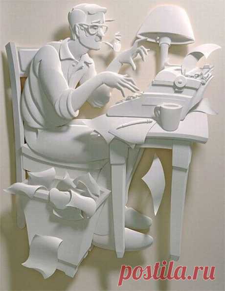​Бумажная работа: идеи для творчества Бумажная работа: идеи для творчестваЕсли кто-то скажет вам, что бумажная работа это скучно, то предложите ему посмотреть бумажные скульптуры Джеффа Нишинаки.