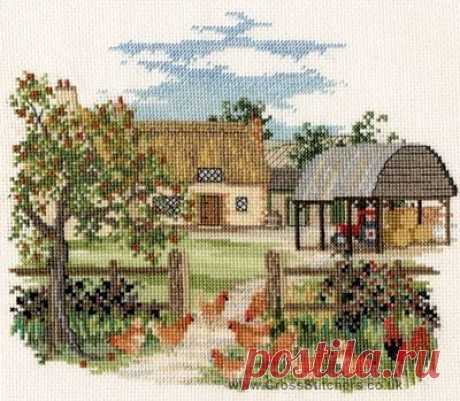 Buildings - Appletree Farm Cross Stitch Kit from Derwentwater Designs