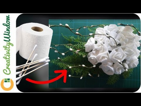 Cotton Buds and Toilet Paper Flower