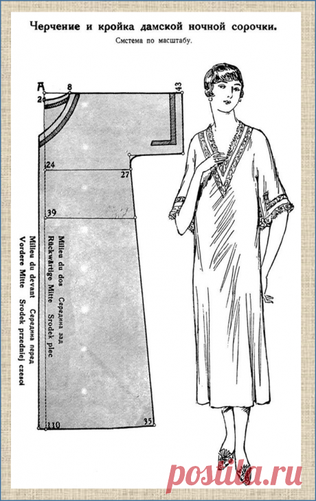 Простые ретро-выкройки ночнушек - посмотрим для чего подходят и как из них сделать любимое бохо | МНЕ ИНТЕРЕСНО - ВТОРАЯ ПОПЫТКА | Яндекс Дзен