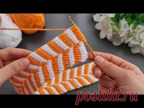 Super Easy Hairband Knitting Model - Tığ İşi Çok Guzel Örgü Saç Bandı Modeli Yapımı