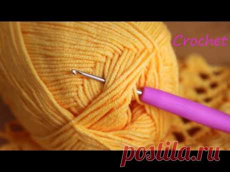 Обожаю этот УЗОР КРЮЧКОМ! Легкое ВЯЗАНИЕ КРЮЧКОМ для начинающих  EASY Pattern Crochet for beginners
