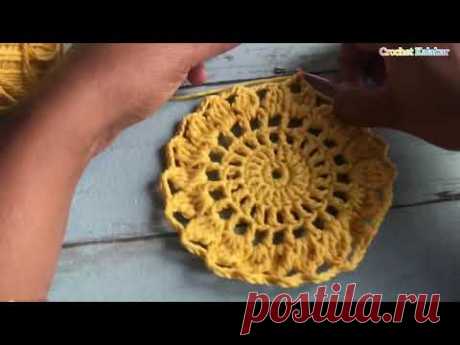 Easy Crochet Coaster | crochet coaster tutorial for beginners |Crochet Kalakar