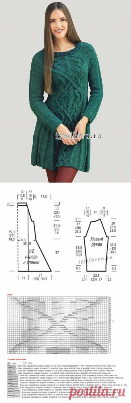 подборка вязание спицы араны платье пуловер жилет… (10 фото) | WmnDay
