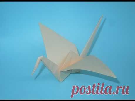 Как сделать журавлика из бумаги. Оригами журавлик из бумаги