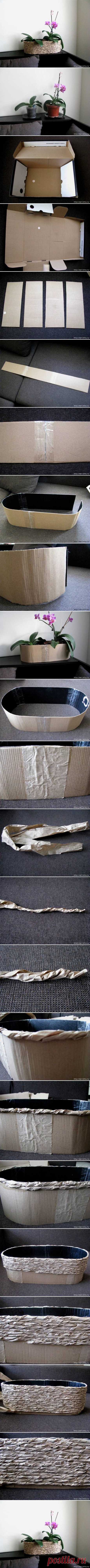 DIY Cardboard and Packaging Paper Plant Pot DIY Projects | UsefulDIY.com