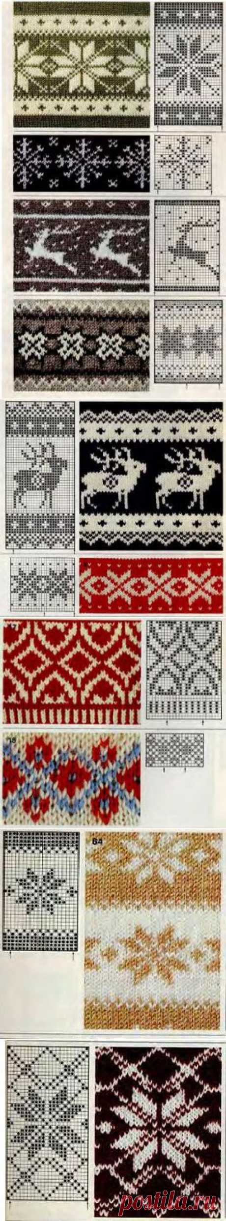 Зимние узоры для вязания | Knitta.ru — уроки и советы по вязанию