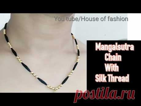 How To Make Mangalsuthra||Silk Thread Necklace