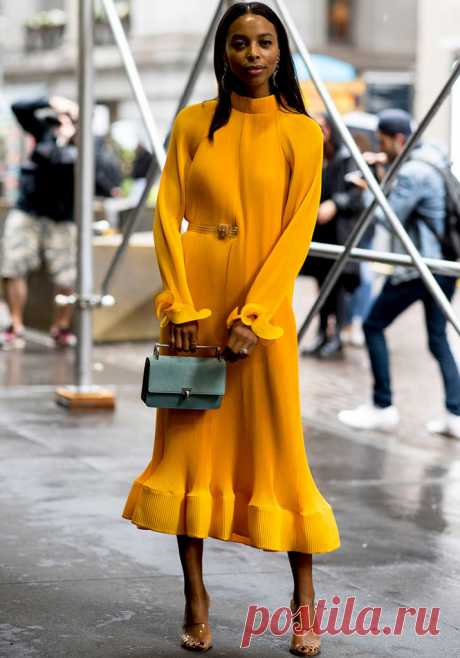 Лучшие платья гостей с Недели моды в Нью-Йорке