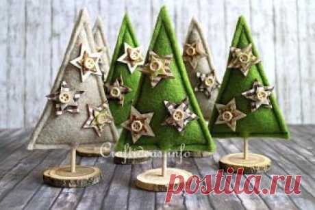 Felt Crafts for Christmas - Felt Christmas Trees