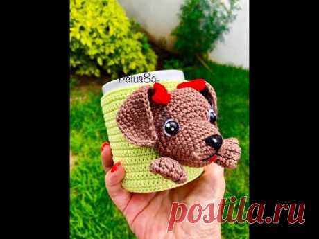 Decora tu taza con aplicación de perrito amigurumis by Petus (English subtitles)