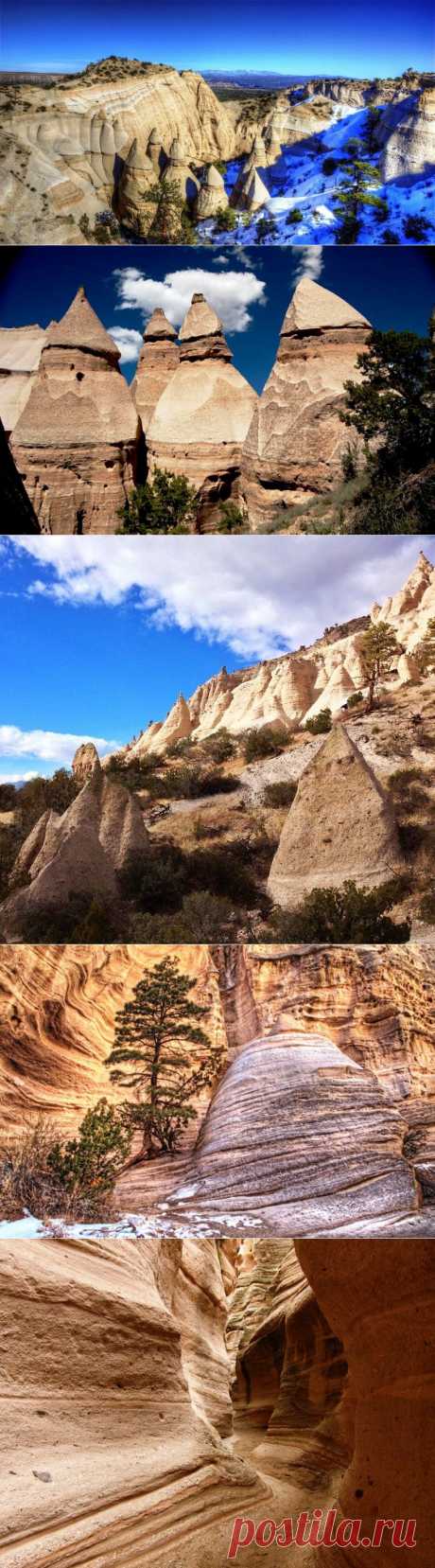 Невероятные скалы-палатки: Kasha-Katuwe Tent Rocks (США)