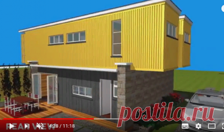 Shipping Container HOMES PLANS and MODULAR PREFAB Design Ideas | LOFTBOX 1280 - YouTube