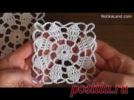 #Crochet Crocheted motive#1 Very easy Tutorial Part 1