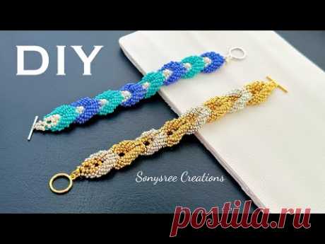 Rejoice Bracelet || DIY Christmas Gift idea || Tubular Spiral Stitch Bracelet