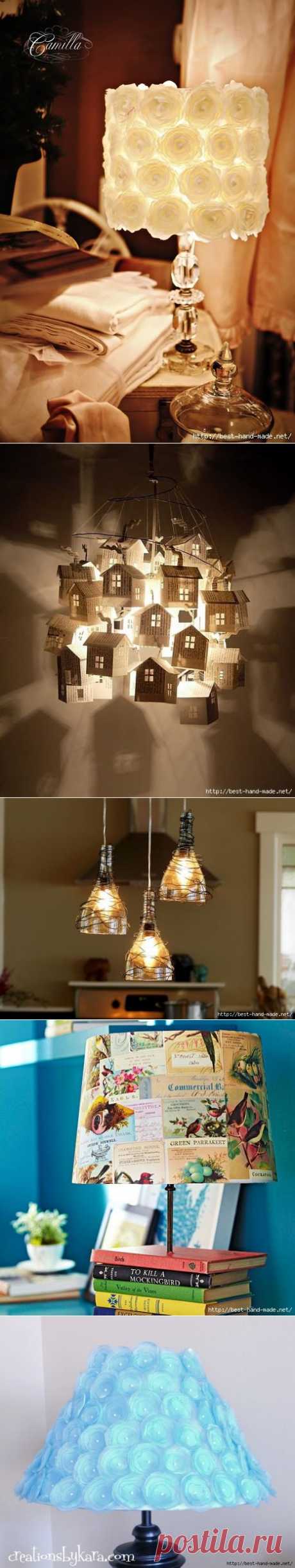Оригинальные лампы и абажуры своими руками. Идеи, мастер-классы