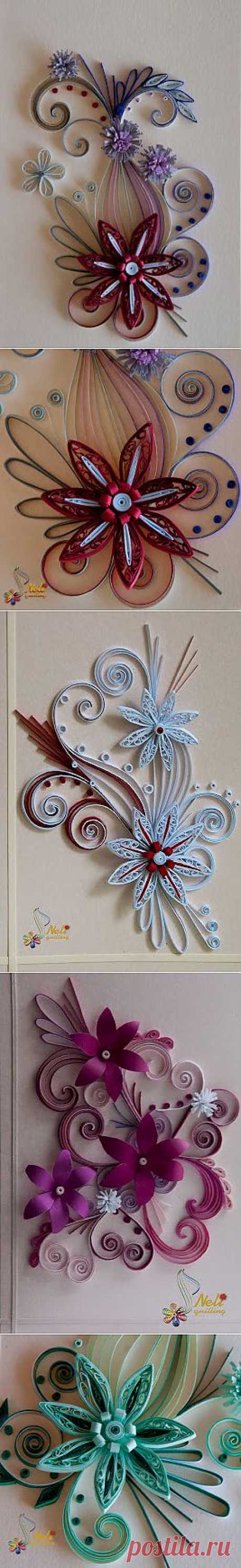 neli: Quilling cards-flowers