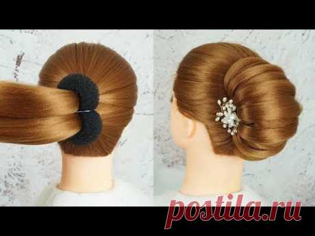 Прическа 2019 - Прическа Легкая - Прическа На Выпускной | New French Bun Hairstyle Step By Step