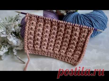 КРАСИВЫЙ РЕЛЬЕФНЫЙ УЗОР ДЛЯ ШАПОК И СВИТЕРОВ | BEAUTIFUL KNITTING PATTERN