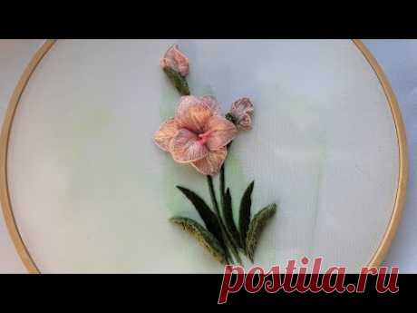 Gladiolus Flower StumpWork Embroidery Amazing 3d Creative Ideas