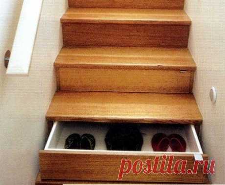 Идеи для шкафов в под лестницей. #DIY_Идеи
