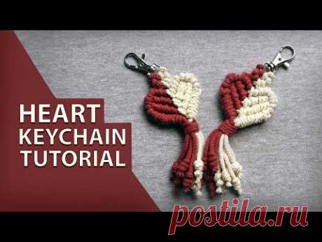 DIY Macrame Heart Keychain Step by Step Instructions