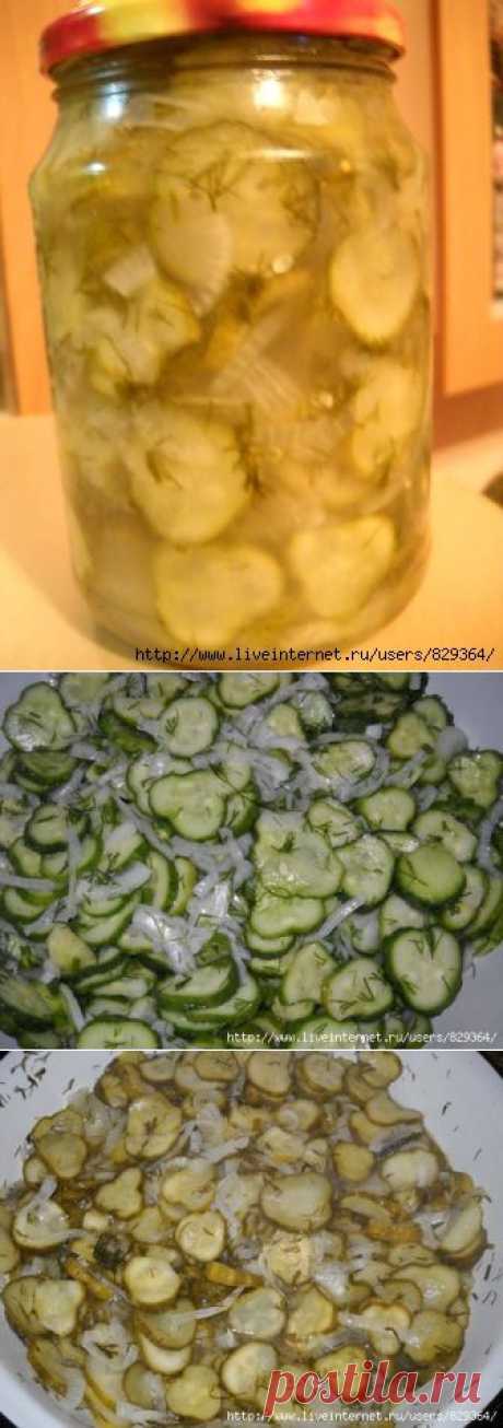Салат из огурцов (консервация, заготовки)