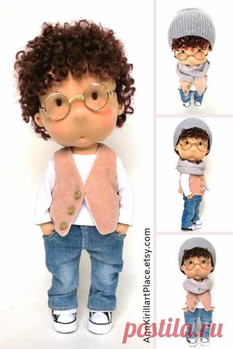 Boy Doll Handmade Portrait Custom Doll Individual Art Doll | Etsy