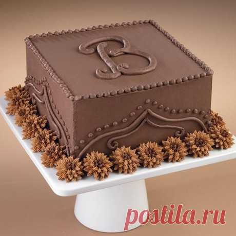Add a Chocolate Monogram Cake