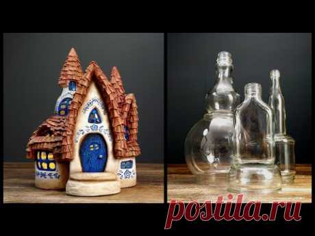 ❣DIY Folk House Using Jars and Bottles❣