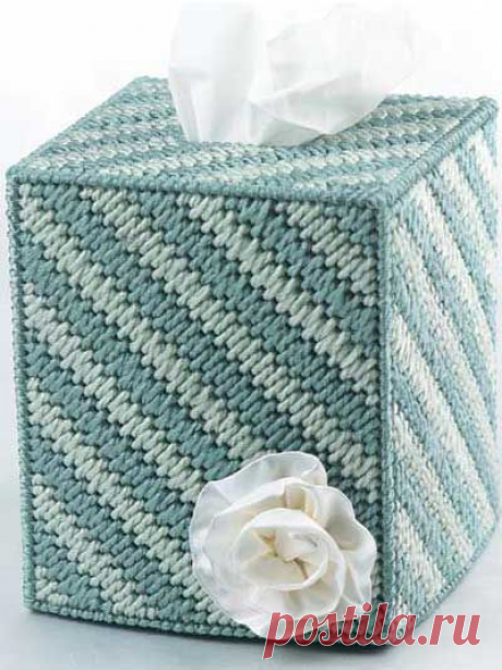 Plastic Canvas - Tissue Topper - Mosaic Stitch Tissue Box Cover