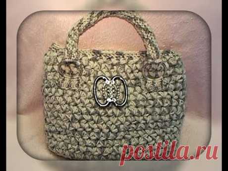 сумка рисунком звездочки , вязание крючком - Bag, Crochet
