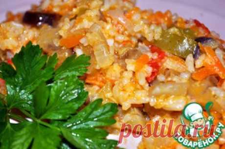 Баклажаны с овощами и рисом - кулинарный рецепт