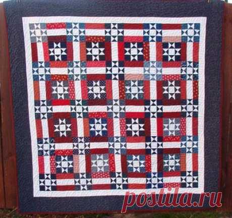 Ohio Stars and Rails Quilt | FaveQuilts.com