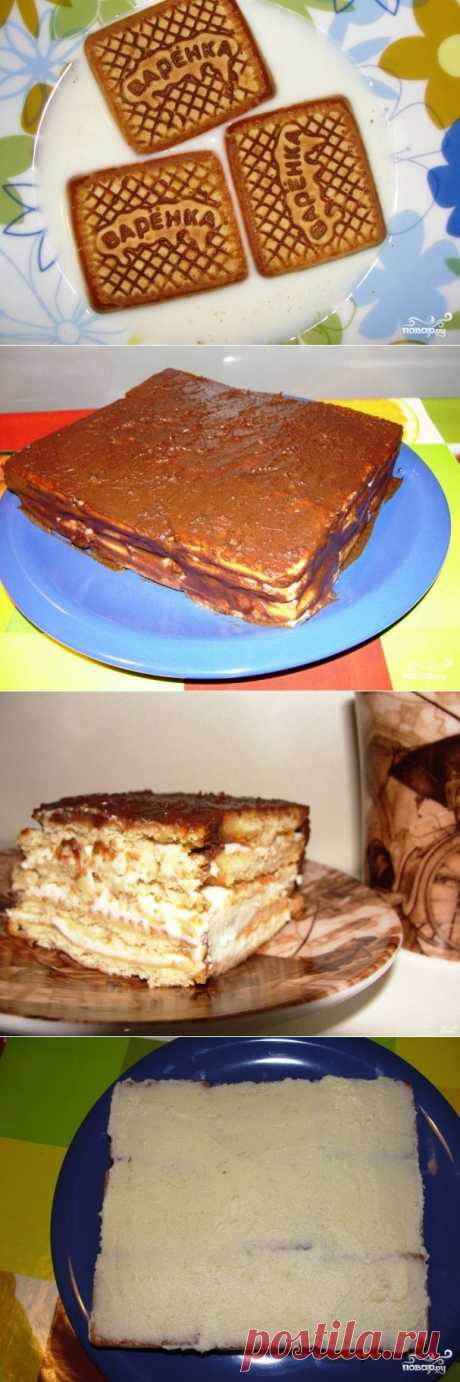 Торт без выпечки из печенья с твороженным кремом - Простые рецепты Овкусе.ру
