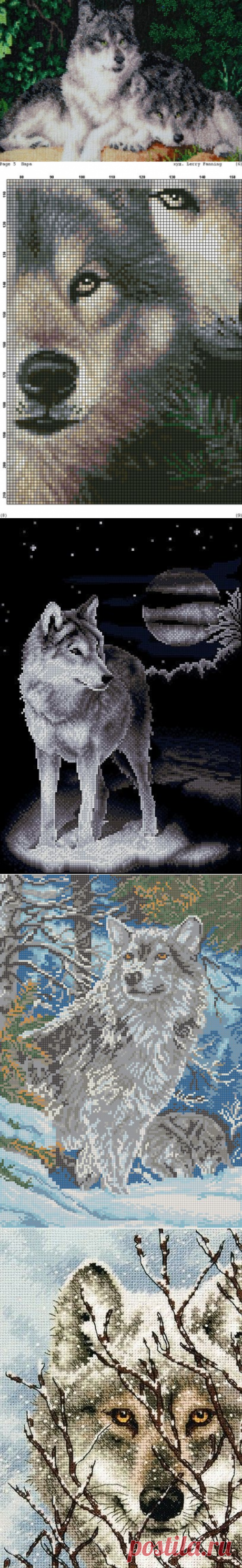 Вышивка бисером картины с волками [схемы] | Domigolki.ru