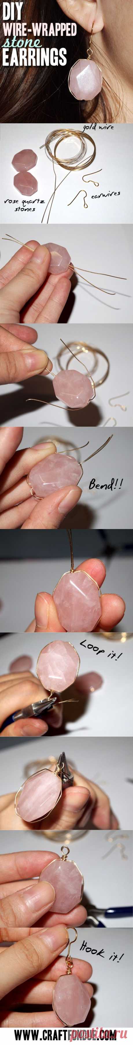 Tutorial: Wire Wrapped Stone Earrings | Earrings DIY and Inspiration