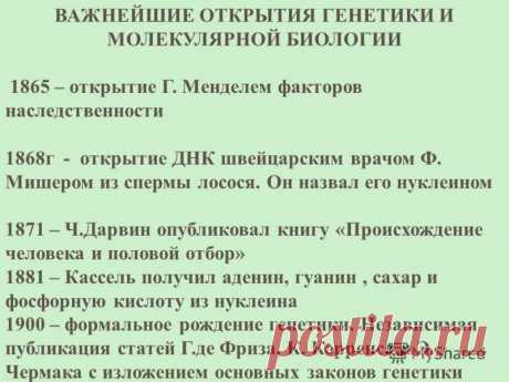 10 важнейших открытий в биологии Интересные факты обо всём на свете, которых вы, возможно, не знали.