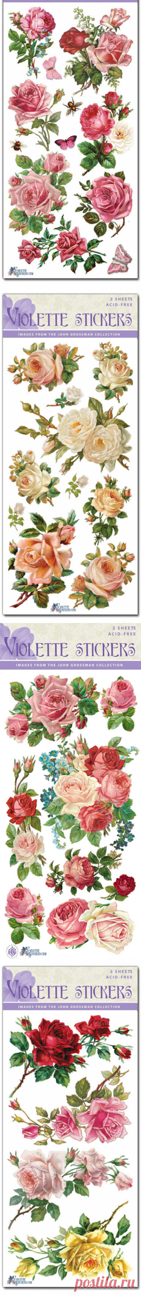 Vintage Rose Stickers