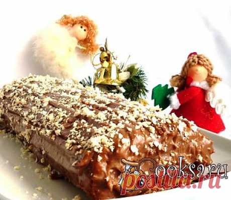 Торт &quot; Рождественское шоколадное полено&quot; рецепт с фото