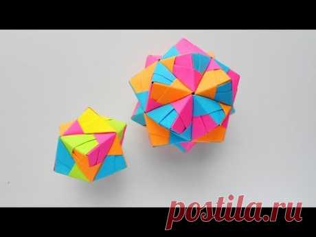 Origami Sonobe Octahedral Unit. How to make paper polyhedrons - YouTube