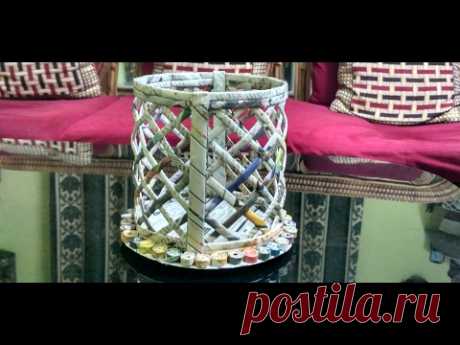 How to make a newspaper basket (ROUND)