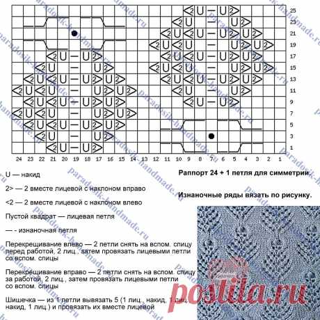 Новые красивые узоры в вашу копилочку, с хорошими схемами и описанием | Вязание с Paradosik_Handmade | Дзен