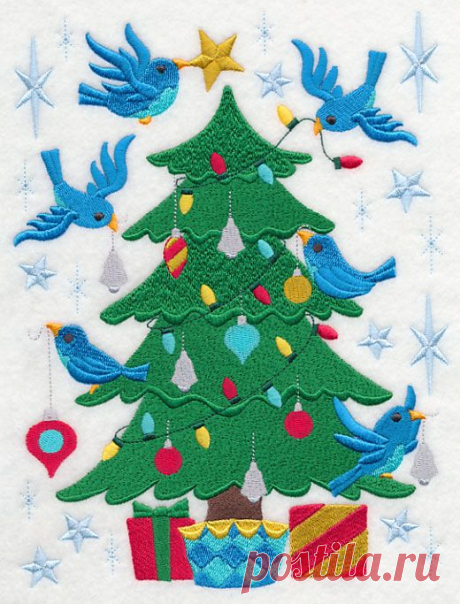 Machine Embroidery Designs at Embroidery Library! - Bluebird Holly-Dazzle