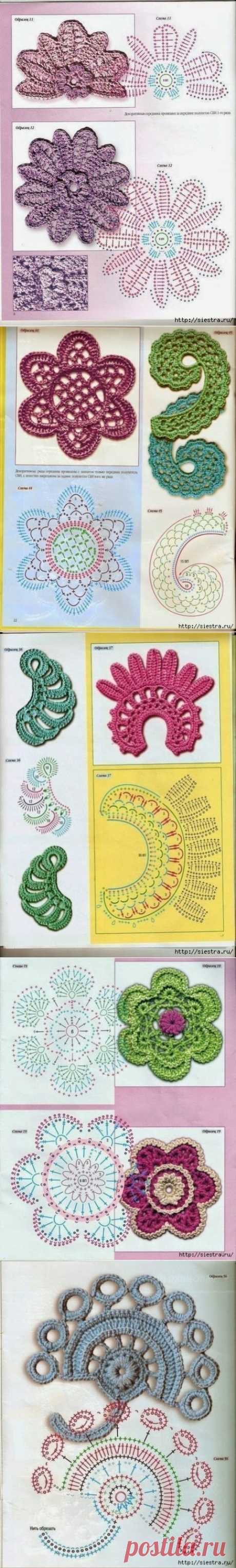 Схемы мотивов крючком.