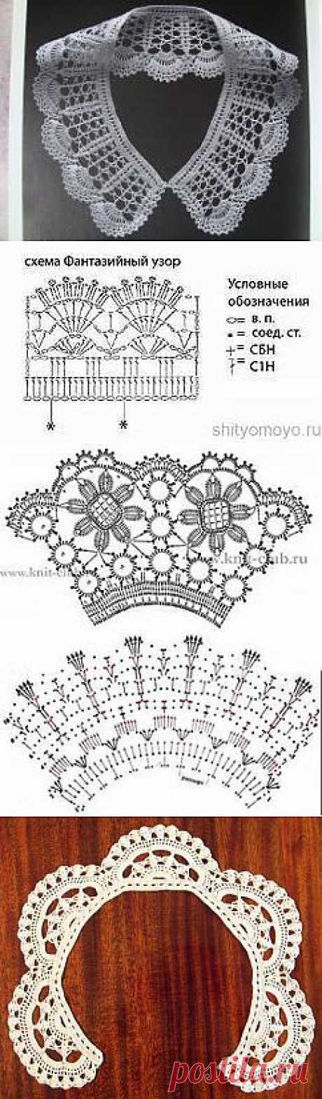 воротничок крючком схемы: 15 тыс изображений найдено в Яндекс.Картинках