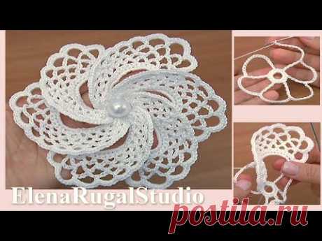 Large Crochet Flower Tutorial - Pattern 105