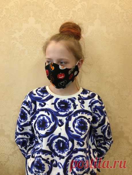 Выкройка качественной маски, которая хорошо прикрывает лицо
