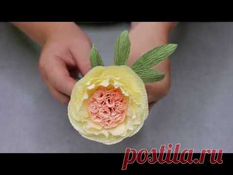 Красивые цветы из гофрированной бумаги / Легко и просто / Crape paper flowers - YouTube

#цветы #гофрированнаябумага #crapepaper